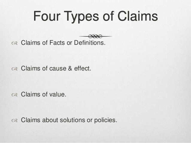thesis types of claims